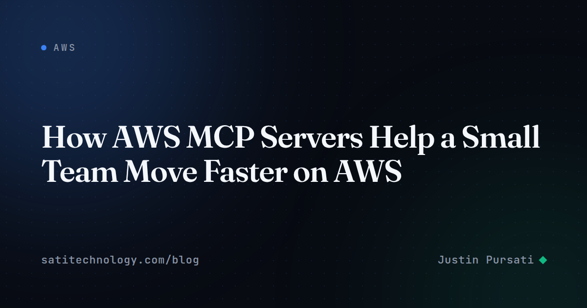 How AWS MCP Servers Help a Small Team Move Faster on AWS