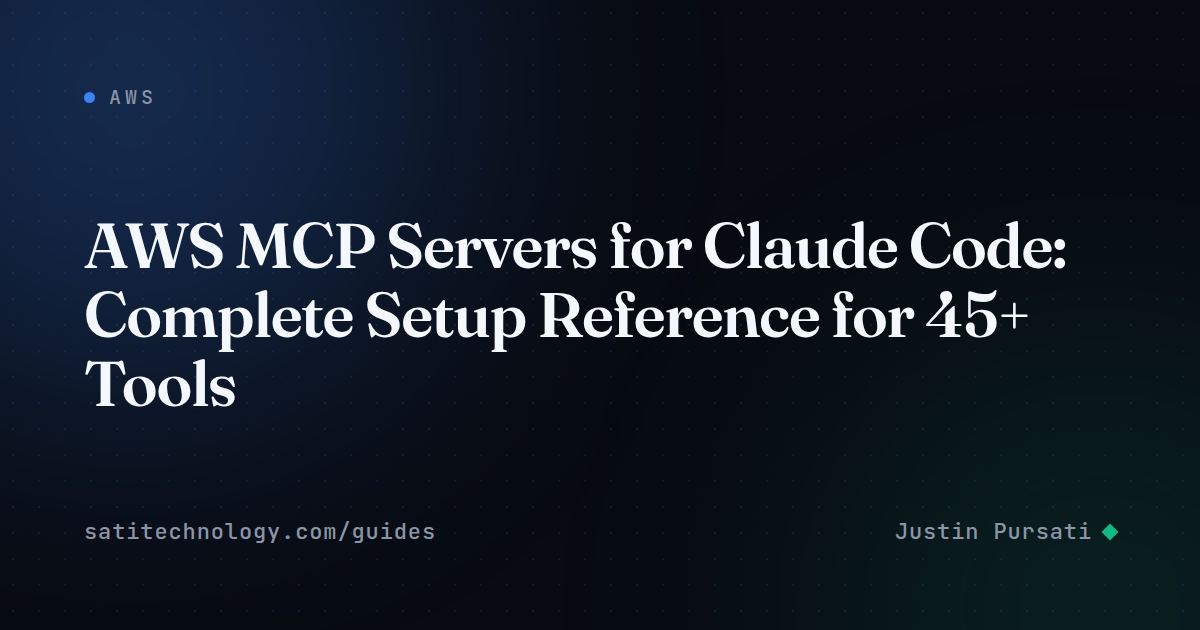 AWS MCP Servers for Claude Code: Complete Setup Reference for 45+ Tools
